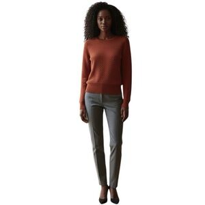 Banana Republic Textured Cropped Long Sleeved Sweater in Dark Saffron Size S